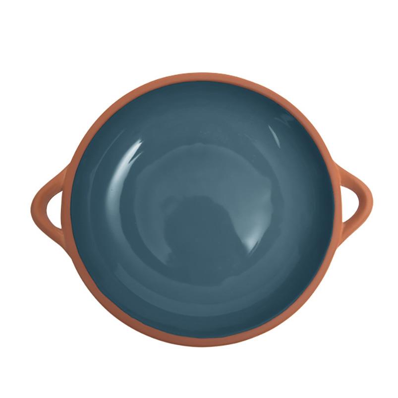 Dexam Sintra Large Glazed Terracotta Tapas Dish - Ink Blue